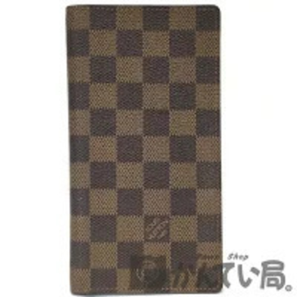 Louis Vuitton Wallet Canvas Bi Cartes fold Long Credit Damier Portefeuille Brown